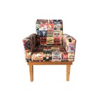 Poltrona Drake Pés Palito Estampa Bebidas Bnn Decor