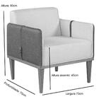 Poltrona Duali Em Linho Agarb Decor Linho Bege Claro