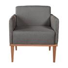 Poltrona Duali Em Linho Agarb Decor Linho Cinza