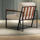 Poltrona Dubai Veludo Com Cinto Bm Tubulares Branco