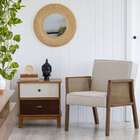 Poltrona Dunas Algodão Bege E Amêndoa