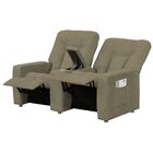 Poltrona Dupla Reclinável Para Cinema Jetta Mx8 Veludo Bege B