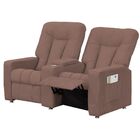 Poltrona Dupla Reclinável Para Cinema Jetta Mx8 Veludo Goiaba