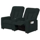 Poltrona Dupla Reclinável Para Cinema Jetta Mx8 Veludo Verde