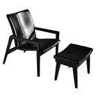 Poltrona E Banco Valentina Courino Preto Madeira Maciça Fino