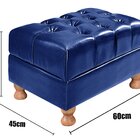 Poltrona E Puff Chesterfield Imperador Decoração Retrô Vintag