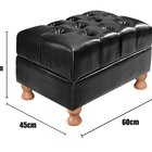 Poltrona E Puff Chesterfield Imperador Decoração Retrô Vintag