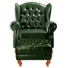 Poltrona E Puff Chesterfield Imperador Decoração Retrô Vintag