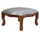 Poltrona E Puff King Madeira Maciça Verniz Imbuia E Veludo Br