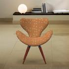 Poltrona Egg Colmeia Marrom E Laranja Cadeira Decorativa Com