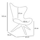 Poltrona Egg Couro Vermelho Com Peach Marsala - D'rossi