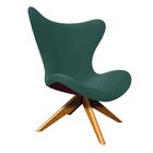 Poltrona Egg Couro Vermelho Com Peach Verde Mar - D'rossi