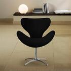 Poltrona Egg Decorativa Preta Com Base Giratória