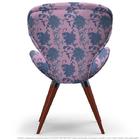 Poltrona Egg Floral Lilás E Rosa Cadeira Decorativa Com Base