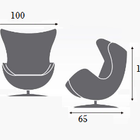 Poltrona Egg Sued - Marrom