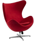 Poltrona Egg Sued - Vermelho Escuro