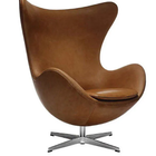 Poltrona Egg Tecido Sintético - Marrom