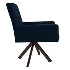 Poltrona Eiffel Chocolate Angel Veludo Azul