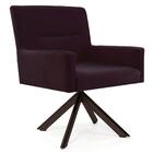 Poltrona Eiffel Chocolate Angel Veludo Uva