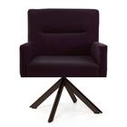 Poltrona Eiffel Chocolate Angel Veludo Uva