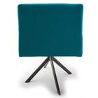 Poltrona Eiffel Grafite Angel Veludo Turquesa
