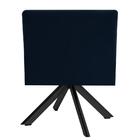 Poltrona Eiffel Preto Angel Veludo Azul