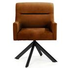 Poltrona Eiffel Preto Angel Veludo Laranja