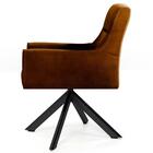 Poltrona Eiffel Preto Angel Veludo Laranja