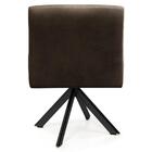 Poltrona Eiffel Preto Angel Veludo Marrom