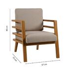 Poltrona Elegance Estofada Em Tecido Algodão E Poliéster - Be