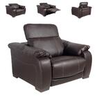 Poltrona Elétrica Couro Legítimo Marrom
