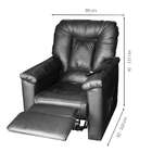 Poltrona Elétrica Reclinável Império Preta