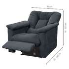 Poltrona Elétrica Reclinável Império Veludo Cinza