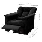 Poltrona Elétrica Reclinável Império Veludo Preta