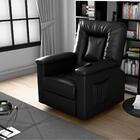 Poltrona Elétrica Reclinável Jerry Sintetico Preto