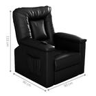 Poltrona Elétrica Reclinável Jerry Sintetico Preto