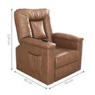 Poltrona Elétrica Reclinável Jerry Sintetico Whisky