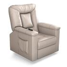 Poltrona Elétrica Reclinável Roma Sintetico Bege
