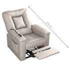 Poltrona Elétrica Reclinável Roma Sintetico Bege