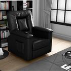 Poltrona Elétrica Reclinável Roma Sintetico Preto