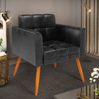 Poltrona Elisa Corano Pés Palito Castanho D03 - D'rossi - Pre