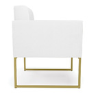 Poltrona Elisa Corino Base Metálica Industrial Dourado D03 -