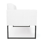 Poltrona Elisa Corino Branco Base Metálica Industrial Preto D