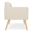 Poltrona Elisa Corino Pés Palito Natural D03 - D'rossi - Bege