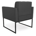 Poltrona Elisa Corino Preto Base Metálica Industrial Preto D0