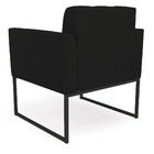 Poltrona Elisa Linho Base Metálica Industrial Preto D03 - D'r