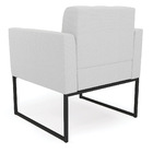 Poltrona Elisa Linho Base Metálica Industrial Preto D03 - D'r