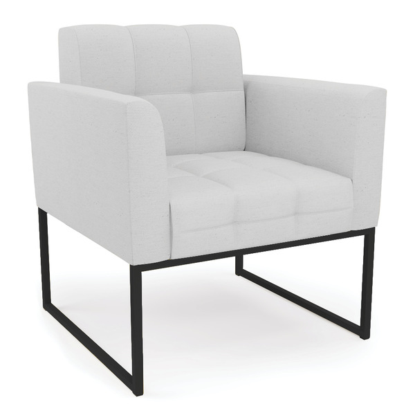 Poltrona Elisa Linho Base Metálica Industrial Preto D03 - D'r