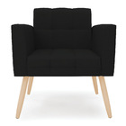 Poltrona Elisa Linho Pés Palito Natural D03 - D'rossi - A79 P