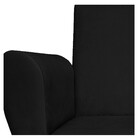 Poltrona Elisa Pés Palito Mel Suede Preto - Amarena Móveis